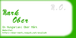 mark ober business card